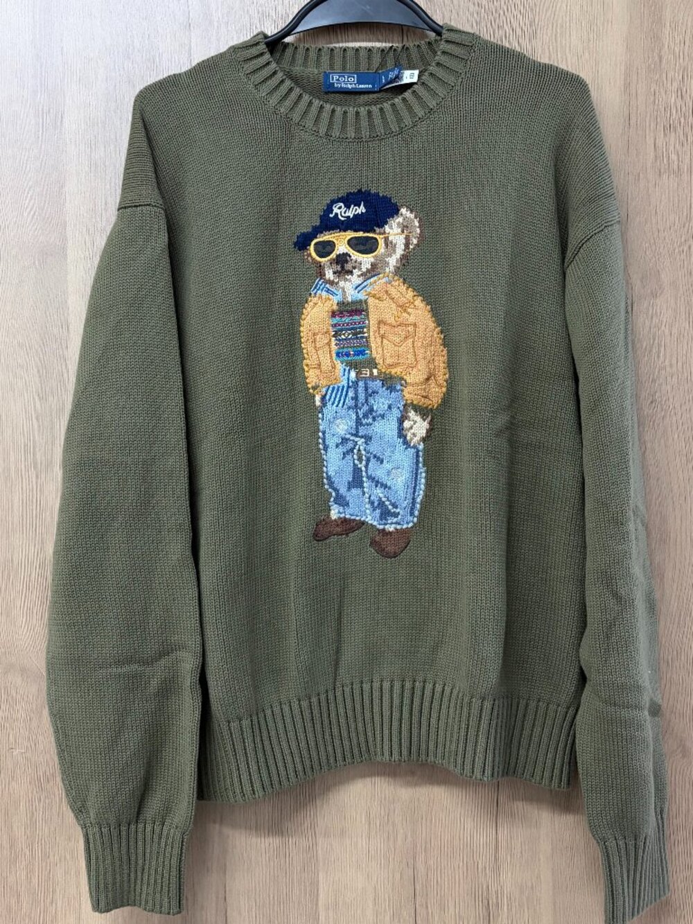 Polo Ralph Lauren Cool Bear Olive Knit Sweater